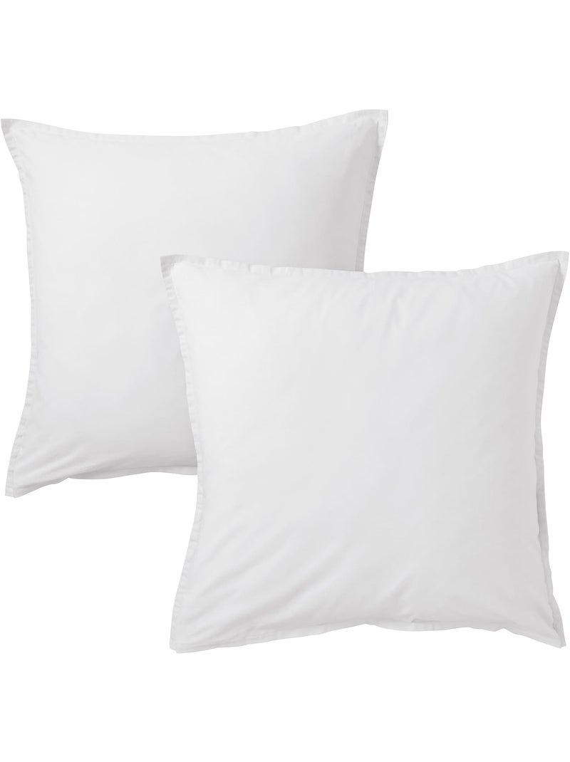 Lot de 2 taies d'oreiller coton lavé Blanc - Kiabi
