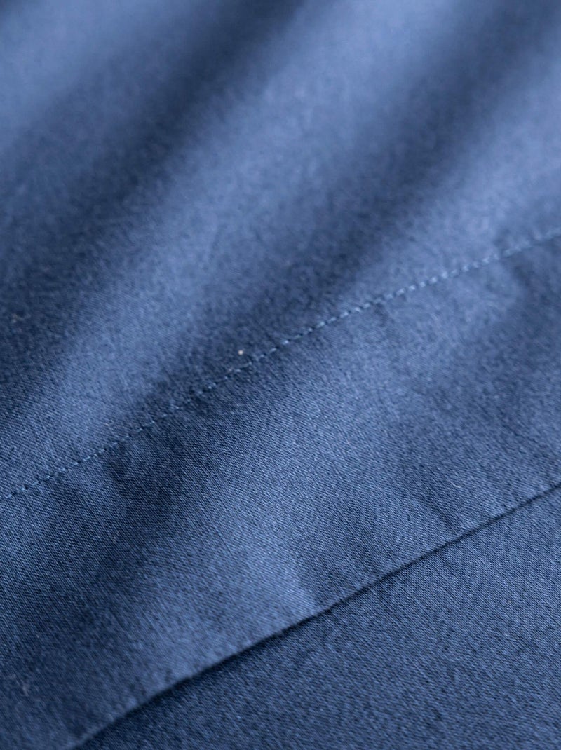 Lot de 2 taies d'oreiller coton lavé Bleu marine - Kiabi