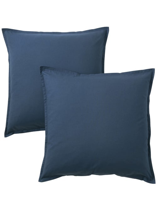 Lot de 2 taies d'oreiller coton lavé - Kiabi