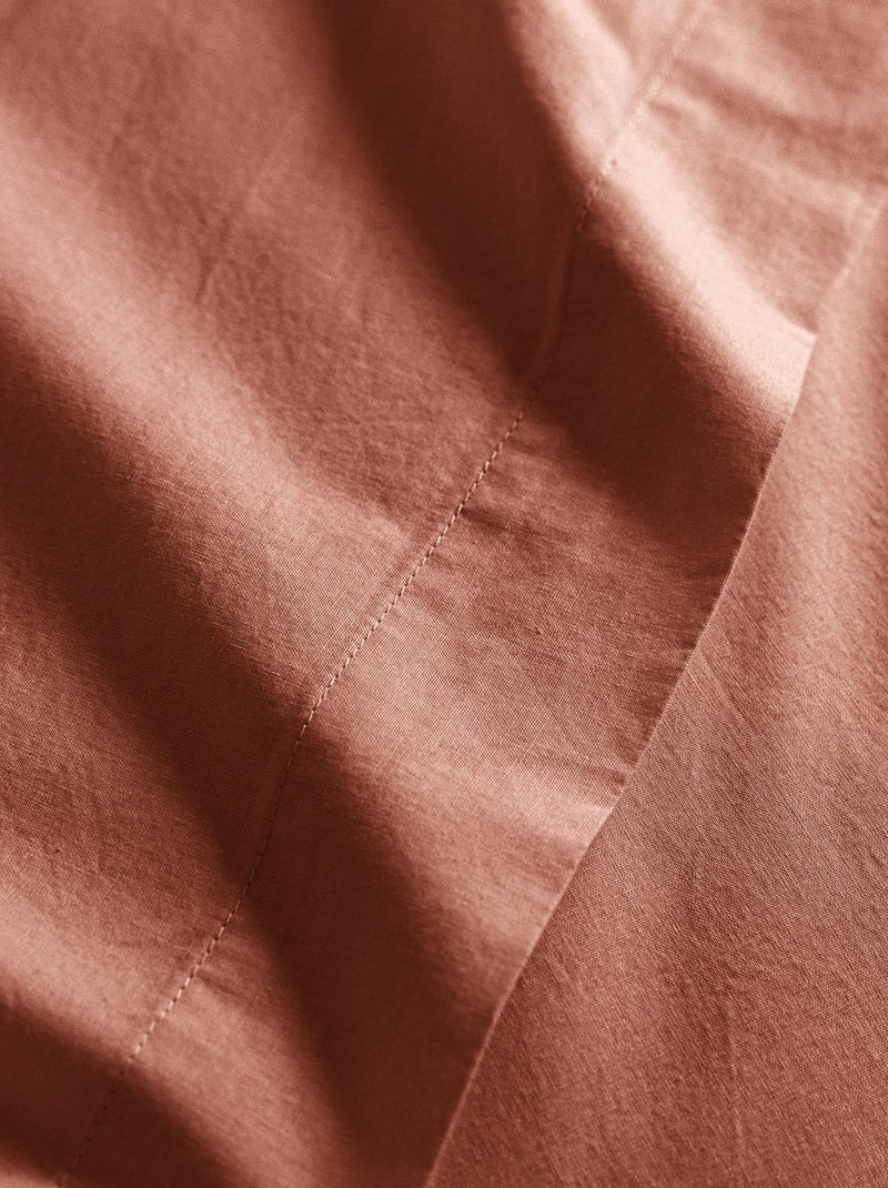 Lot de 2 taies d'oreiller coton lavé Terracotta - Kiabi
