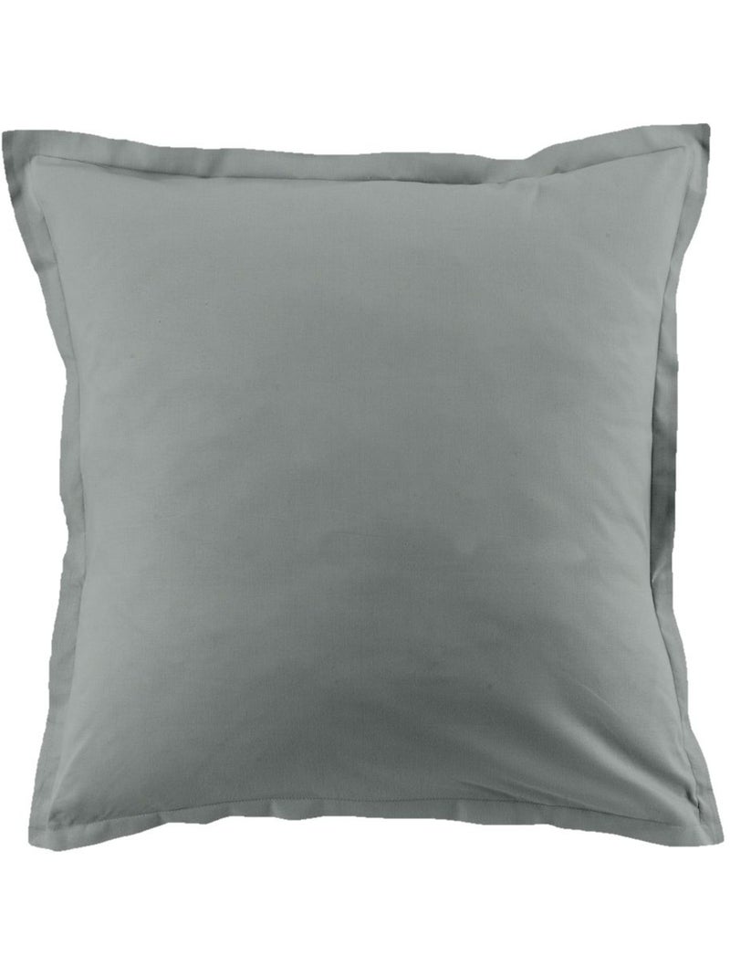 Lot de 2 taies d’oreiller coton uni Argent - Kiabi