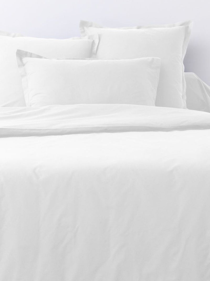Lot de 2 taies d’oreiller coton uni Blanc - Kiabi