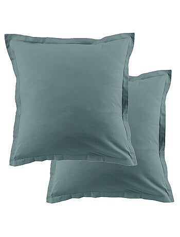 Lot de 2 taies d’oreiller coton uni
