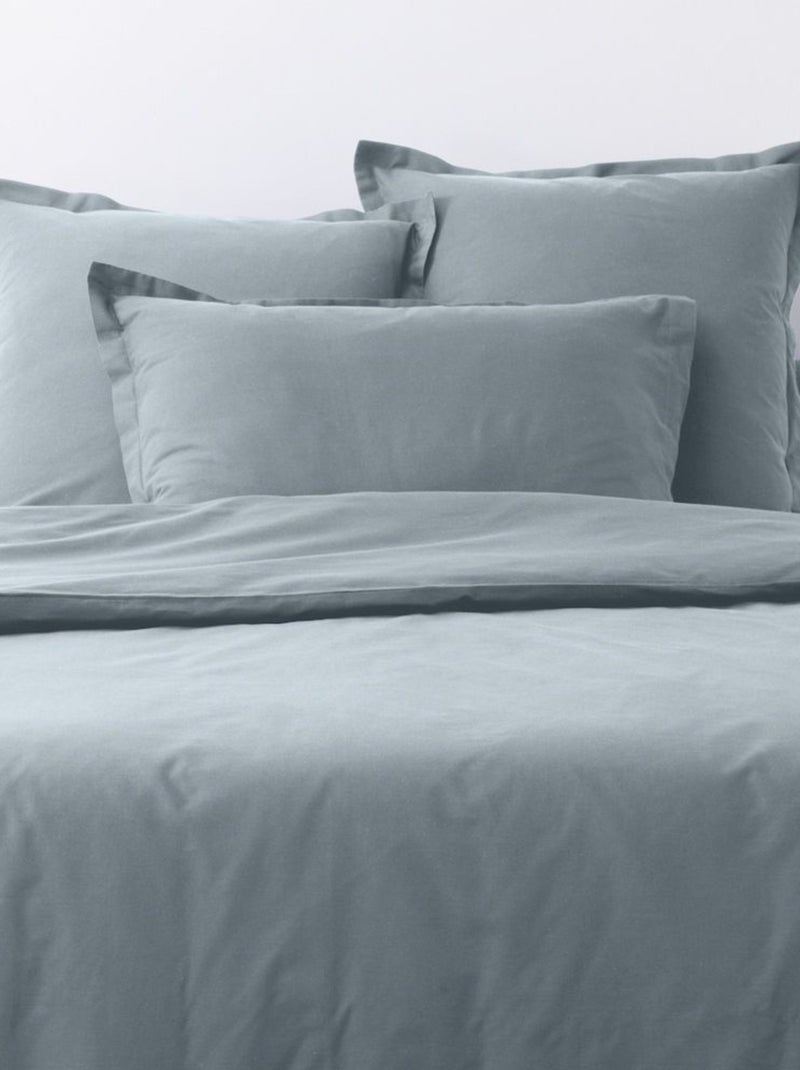 Lot de 2 taies d’oreiller coton uni Bleu polaire - Kiabi