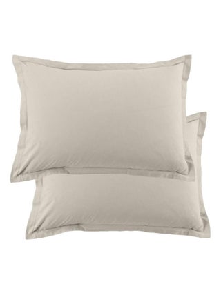 Lot de 2 taies d’oreiller coton uni