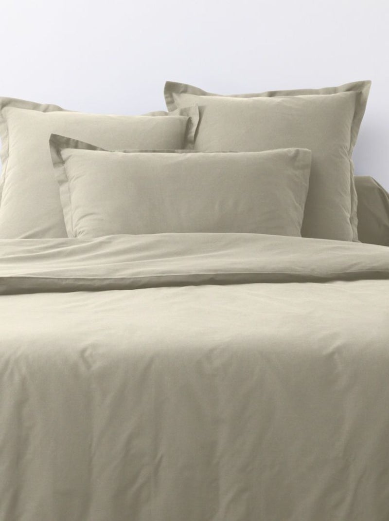 Lot de 2 taies d’oreiller coton uni Latte - Kiabi