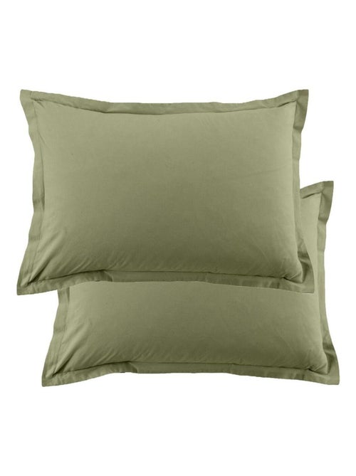 Lot de 2 taies d’oreiller coton uni - Kiabi