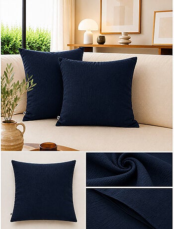 Lot de 2 Taies d’Oreiller – Double Gaze de Coton – GAÏA