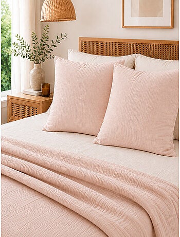 Lot de 2 Taies d’Oreiller – Double Gaze de Coton – GAÏA