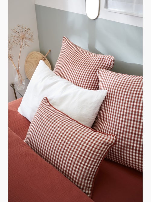 Lot de 2 Taies d'Oreiller Double Gaze de Coton VICKIE - Kiabi Lot de 2 Taies d'Oreiller Double Gaze de Coton VICKIE - Kiabi