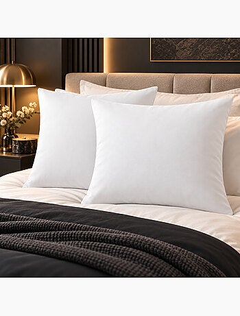 Lot de 2 taies d’oreiller duo protect coton 57 fils/cm² imperméables