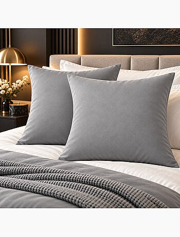 Lot de 2 taies d’oreiller duo protect coton 57 fils/cm² imperméables