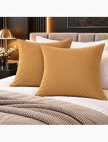 Lot de 2 taies d’oreiller duo protect coton 57 fils/cm² imperméables