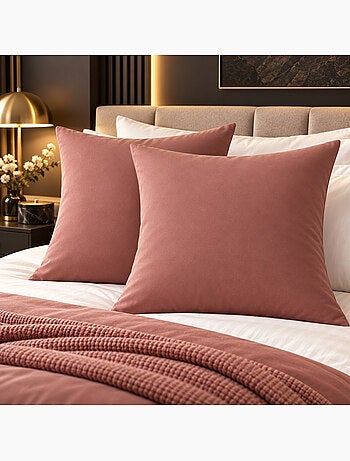 Lot de 2 taies d’oreiller duo protect coton 57 fils/cm² imperméables
