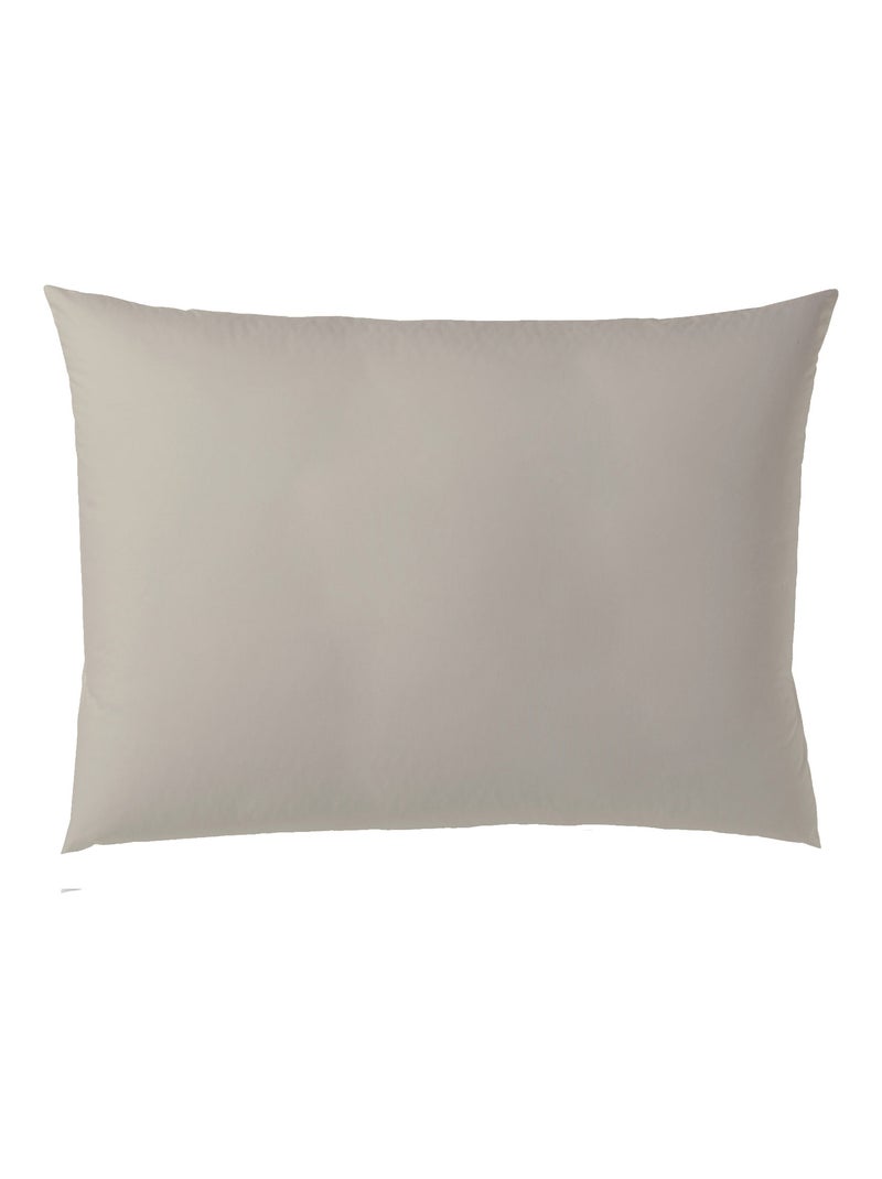 Lot de 2 taies d'oreiller en 100% coton peigné Gris tourterelle - Kiabi