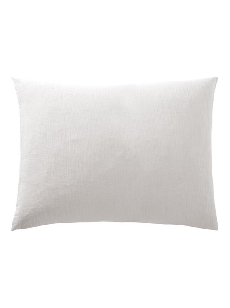 Lot de 2 Taies d'oreiller en Gaze de Coton - Douces, Respirantes Blanc - Kiabi
