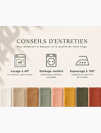 Lot de 2 Taies d’Oreiller – Gaze de Coton Brodée – GAÏA BOHO