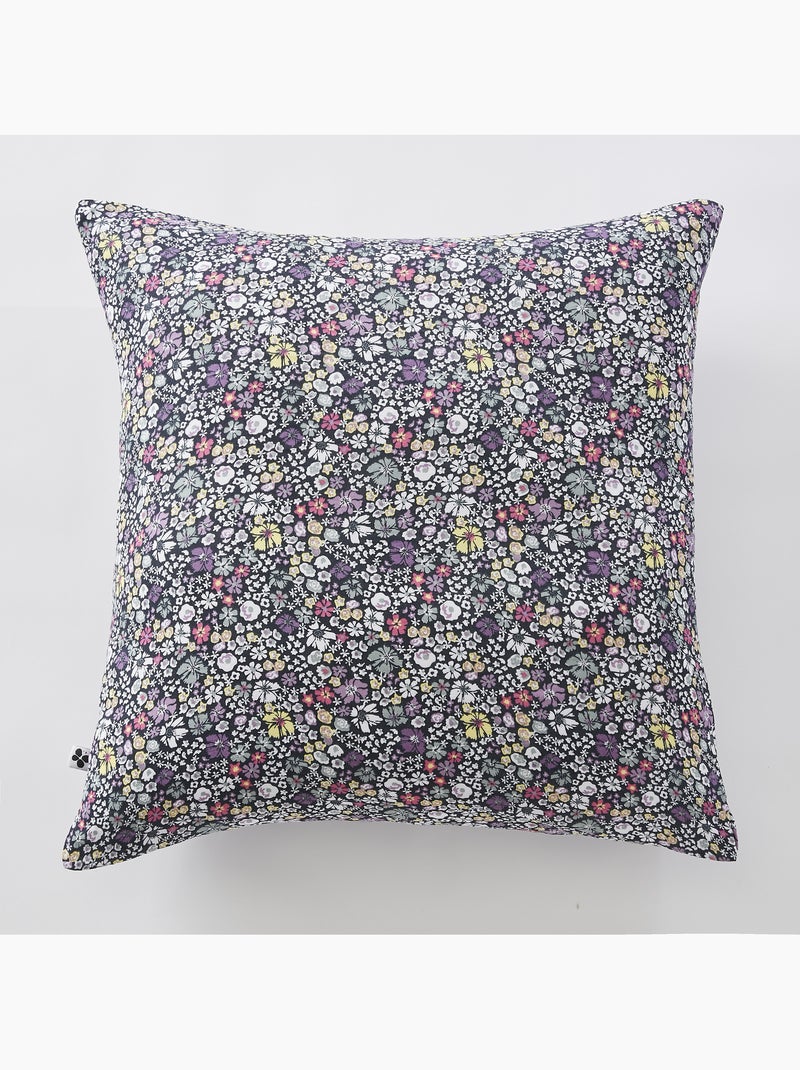 Lot de 2 Taies d’Oreiller – Gaze de Coton Imprimée – MALIA Floral Violet - Kiabi
