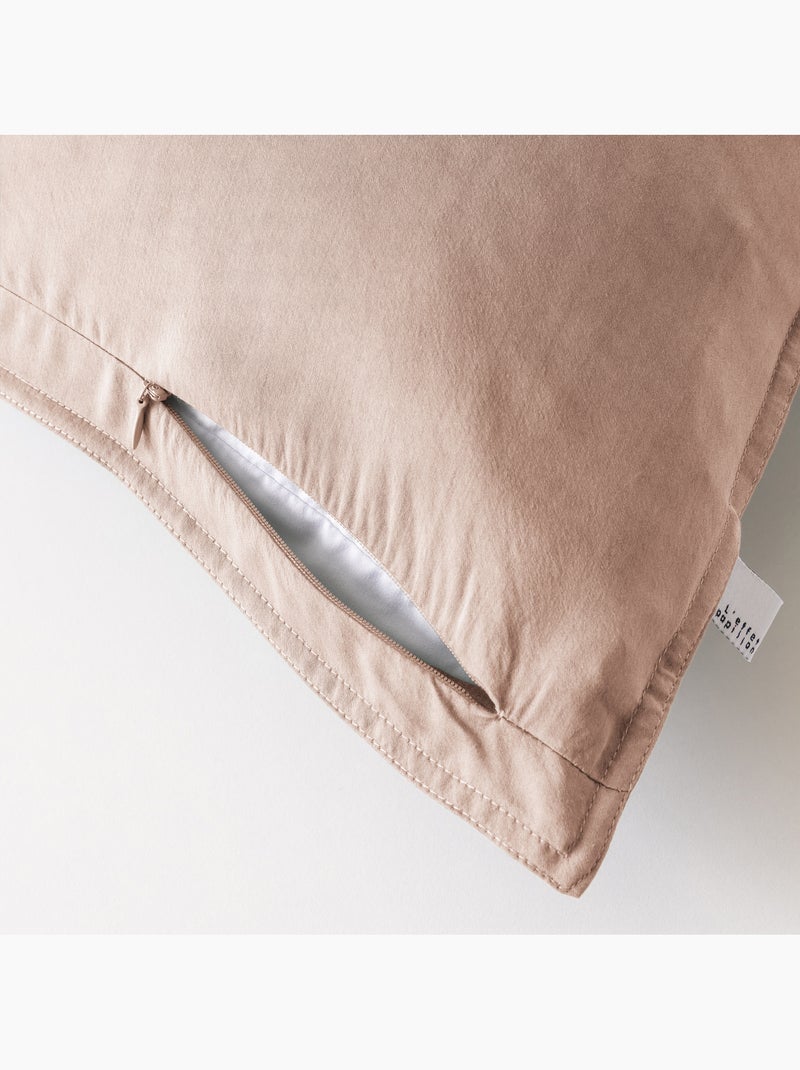 Lot de 2 taies d’oreiller Lyocell uni – LYSANDRE Blush - Kiabi