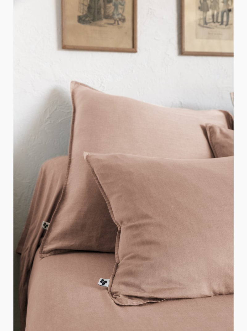 Lot de 2 taies d’oreiller Lyocell uni – LYSANDRE Blush - Kiabi