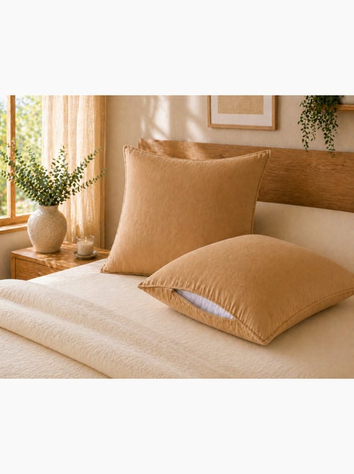 Lot de 2 taies d’oreiller Lyocell uni – LYSANDRE - Kiabi