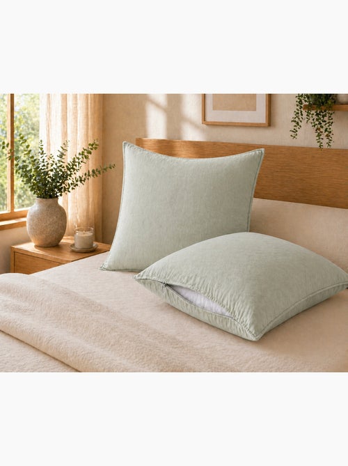 Lot de 2 taies d’oreiller Lyocell uni – LYSANDRE - Kiabi