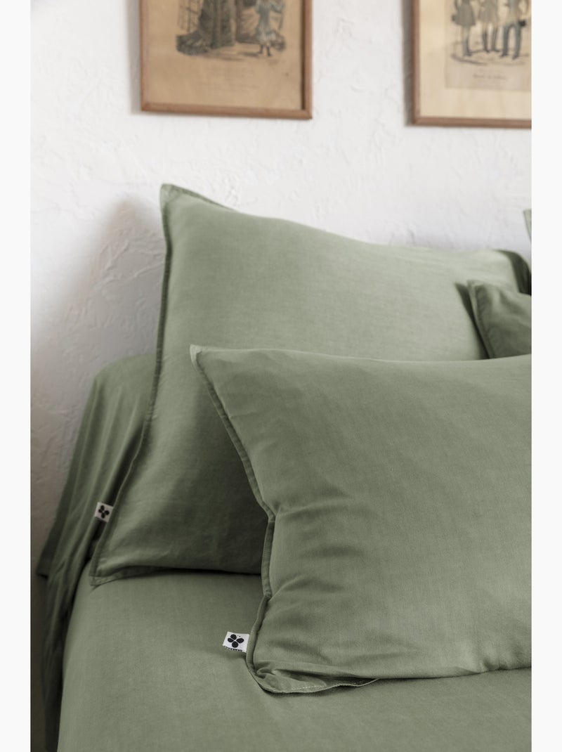 Lot de 2 taies d’oreiller lyocell uni – lysandre Vert foncé - Kiabi