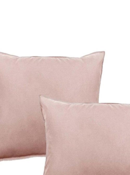 Lot de 2 taies d'oreiller Palace pur coton teint lavé 63 fils/cm² Vent du sud - Palace Rose - Lot de - Kiabi