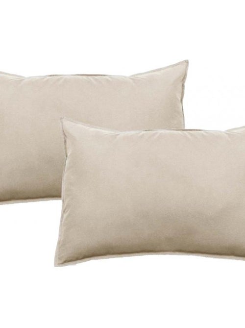 Lot de 2 taies d’oreiller Palace pur coton teint lavé 63 fils/cm² Vent du sud - Kiabi