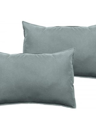 Lot de 2 taies d’oreiller Palace pur coton teint lavé 63 fils/cm² Vent du sud