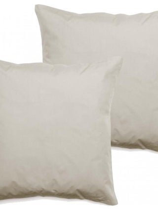 Lot de 2 taies d'oreiller percale pur coton peigné longues fibres 80 fils/cm² Vent du sud