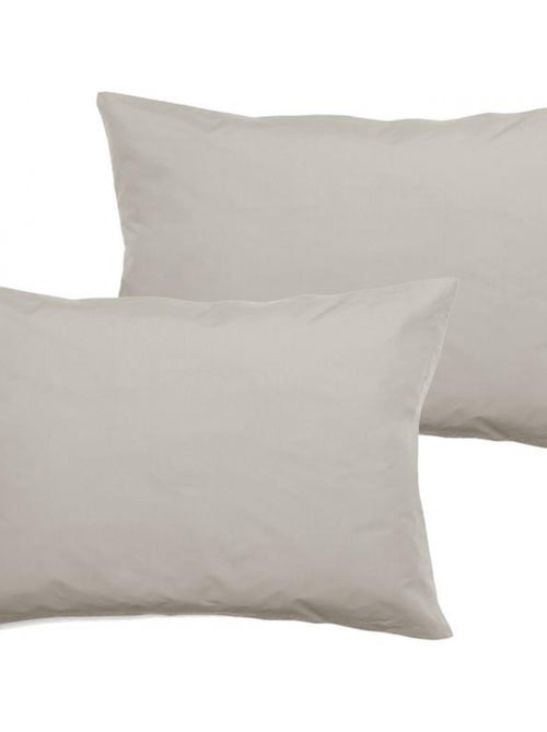 Lot de 2 taies d'oreiller percale pur coton peigné longues fibres 80 fils/cm² Vent du sud - Kiabi