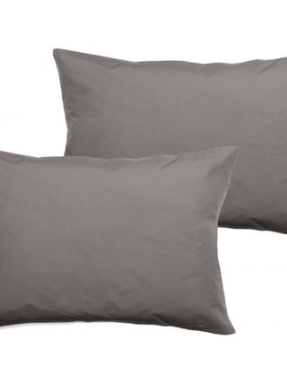Lot de 2 taies d'oreiller percale pur coton peigné longues fibres 80 fils/cm² Vent du sud