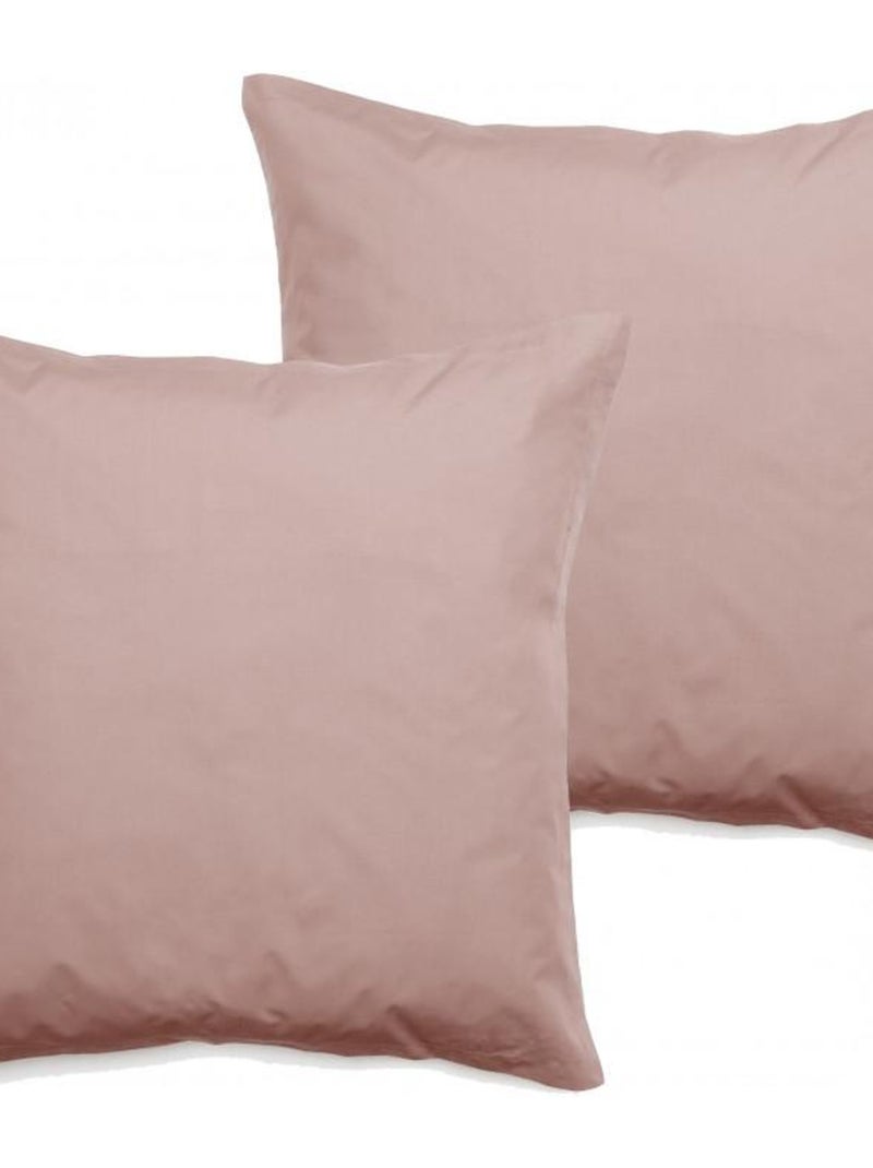 Lot de 2 taies d'oreiller percale pur coton peigné longues fibres 80 fils/cm² Vent du sud Rose - Kiabi