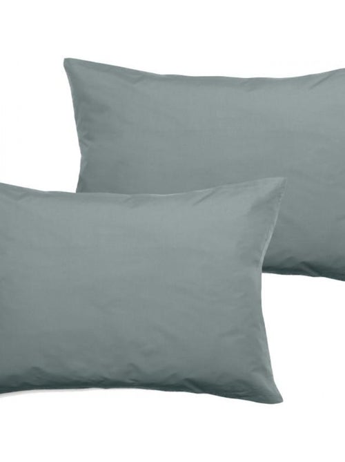 Lot de 2 taies d'oreiller percale pur coton peigné longues fibres 80 fils/cm² Vent du sud - Kiabi