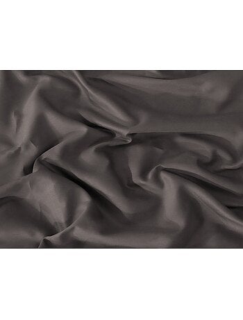 Lot de 2 taies d'oreiller satin de coton anthracite