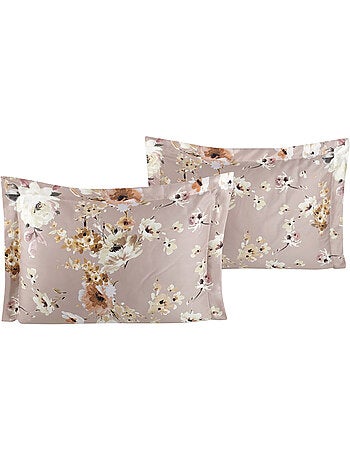 Lot de 2 Taies d'oreiller satin de coton