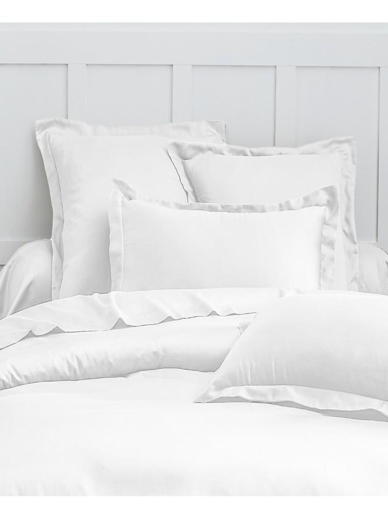 Lot de 2 taies d'oreiller satin de coton blanc Blanc - Kiabi