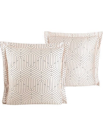 Lot de 2 Taies d'oreiller satin de coton