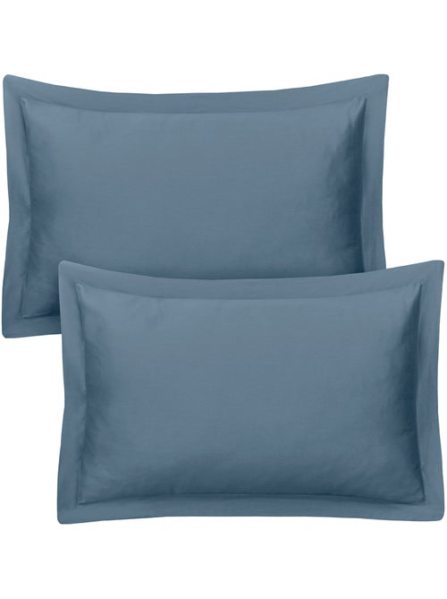 Lot de 2 taies d'oreiller satin de coton - Kiabi