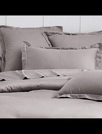 Lot de 2 taies d'oreiller satin de coton rose