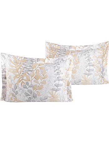 Lot de 2 Taies d'oreiller satin de coton imprimé