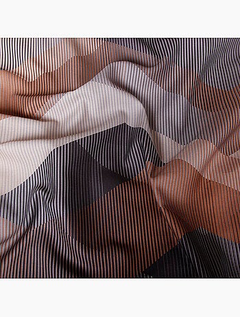 Lot de 2 Taies d'oreiller satin de coton imprimé Helix Brown