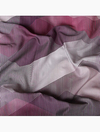 Lot de 2 Taies d'oreiller satin de coton imprimé Helix Purple