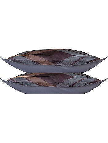 Lot de 2 Taies d'oreiller satin de coton imprimé La mer