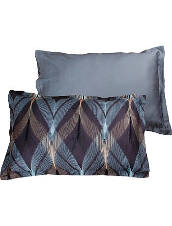 Lot de 2 Taies d'oreiller satin de coton imprimé La mer