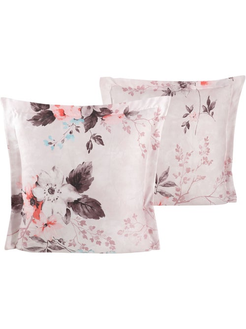 Lot de 2 Taies d'oreiller satin de coton imprimé - Kiabi Lot de 2 Taies d'oreiller satin de coton imprimé - Kiabi