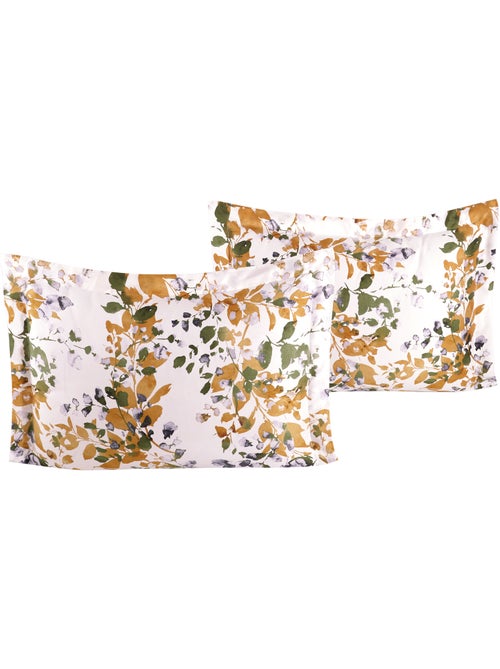 Lot de 2 Taies d'oreiller satin de coton imprimé - Kiabi Lot de 2 Taies d'oreiller satin de coton imprimé - Kiabi