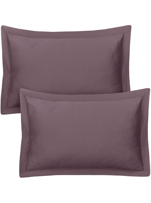Lot de 2 taies d'oreiller satin de coton - Kiabi