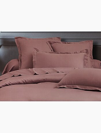 Lot de 2 taies d'oreiller satin de coton rose